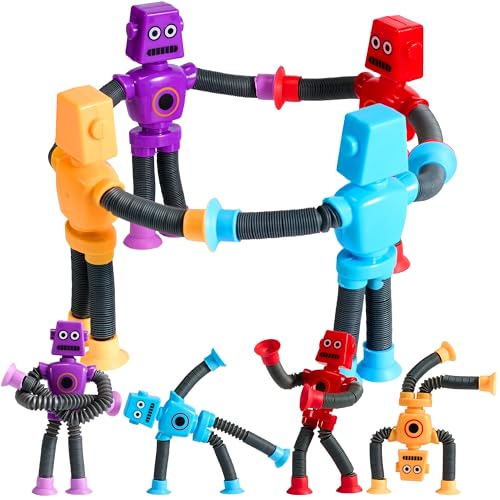 JOYIN 4 Stück Robot Pop Tubes für Kinder, Sensorik Spielzeug für Kinder, Teleskop Tube Spielzeug für Mädchen und Jungen,Geburtstagsgeschenk, Partygeschenke um Stress und Ängste Abzubauen JOYIN 4 Stück Robot Pop Tubes für Kinder, Sensorik Spielzeug für Kinder, Teleskop Tube Spielzeug für Mädchen und Jungen,Geburtstagsgeschenk, Partygeschenke um Stress und Ängste Abzubauen von JOYIN