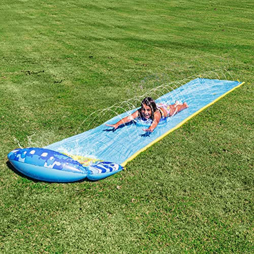 JOYIN 230in x 35,5in (584,2 x 90,2 cm) Wasserrutsche mit 1 Bodyboard, Sommerspielzeug mit eingebautem Sprinkler für Garten und Außen-Wasserspaß von JOYIN