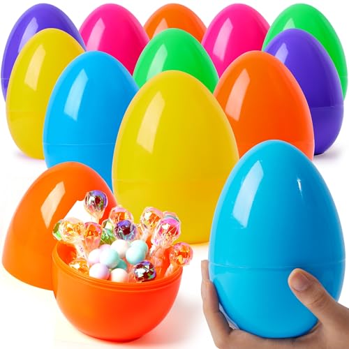 JOYIN 6 Stück Jumbo-Ostereier, 6 Zoll große Bunte Ostereier aus Plastik, Leere Eier zum Befüllen als Überraschung für das Ostereier-Suchspiel, Eierspielzeug für Kleinkinder,Spielzeug JOYIN 6 Stück Jumbo-Ostereier, 6 Zoll große Bunte Ostereier aus Plastik, Leere Eier zum Befüllen als Überraschung für das Ostereier-Suchspiel, Eierspielzeug für Kleinkinder,Spielzeug von JOYIN