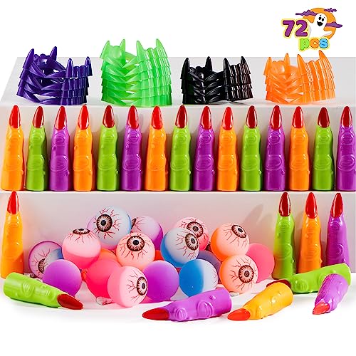 JOYIN 72 Pcs Halloween Spielzeug Geschenke – Gruselige Augäpfel, Hexenfinger und Vampirzähne Set für Kinder Halloween Partys Süßes oder Saures JOYIN 72 Pcs Halloween Spielzeug Geschenke – Gruselige Augäpfel, Hexenfinger und Vampirzähne Set für Kinder Halloween Partys Süßes oder Saures von JOYIN