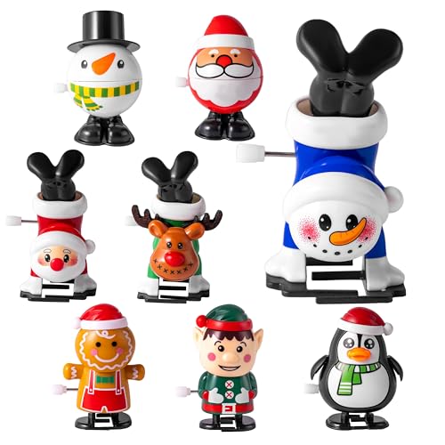 JOYIN 8 Stück Weihnachten Wind Up Toy Sortimente Stocking Stuffers für Weihnachten Party Favor Supply Zubehör von JOYIN