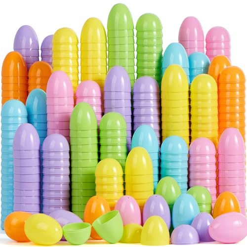 JOYIN 8 cm große pastellfarbene Ostereier, leere Ostereier, befüllbar, bunte Kunststoff-Eier für Osterjagd, Partyzubehör, Korbfüller, Klassenzimmerpreis, 50 Stück JOYIN 8 cm große pastellfarbene Ostereier, leere Ostereier, befüllbar, bunte Kunststoff-Eier für Osterjagd, Partyzubehör, Korbfüller, Klassenzimmerpreis, 50 Stück von JOYIN