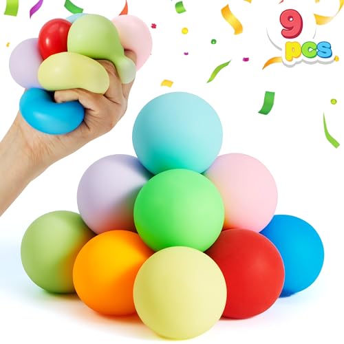 JOYIN 9 Stück Slow Rising Colorful Sensory Toys Stress Ball von JOYIN