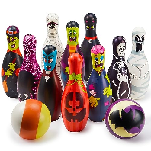 JOYIN Halloween-Schaum-Bowling-Set für Kinderspielzeug, Partyzubehör, Get-Together-Party, Spieltagsveranstaltungen, Indoor-Outdoor-Party, Geburtstagsfeiern von JOYIN