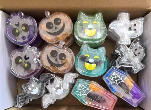 JOYIN Halloween-Schleim, 24 Stück, Halloween-Goodie-Bag-Stuffers, Trick-or-Treat-Spielzeug, Schleim-Großpackung für Kinder, Klassenzimmer, Preis, Partygeschenk JOYIN Halloween-Schleim, 24 Stück, Halloween-Goodie-Bag-Stuffers, Trick-or-Treat-Spielzeug, Schleim-Großpackung für Kinder, Klassenzimmer, Preis, Partygeschenk von JOYIN