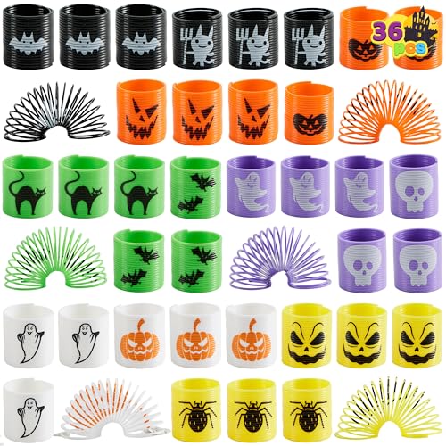 JOYIN Halloween-Spiralfeder-Spielzeug für Kinder, magische Mini-Federn für Halloween-Partygeschenke, Stress-Spulen, Fidget-Spielzeug für Süßes oder Saures, Geschenktütenfüller, Studenten von JOYIN