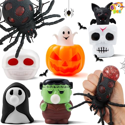 JOYIN Halloween-Squishy-Spielzeug, langsam aufsteigendes, stressabbauendes, weiches Squeeze-Fidget-Spielzeug, Süßes oder Saures, Partygeschenke für Kinder und Erwachsene von JOYIN