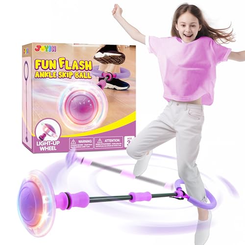 JOYIN Swing Wheel mit Lichtrad,Blinkender Springring Fußkreisel Kinder,Faltbarer Ankle Skip Ball,Sport Sprungball,Flash Jumping Ball Drinnen&draußen,Geschenke mädchen 6 7 8 9 10 Jahre Lila JOYIN Swing Wheel mit Lichtrad,Blinkender Springring Fußkreisel Kinder,Faltbarer Ankle Skip Ball,Sport Sprungball,Flash Jumping Ball Drinnen&draußen,Geschenke mädchen 6 7 8 9 10 Jahre Lila von JOYIN