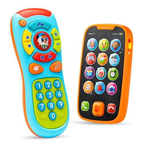 JOYIN Musikalische Spielzeuge für Babies, Baby Telefon Spielzeug Handy, 2 pc Fernbedienung, Kinder Smartphone, Baby Spielzeug ab 6 Monaten, Kleinkind Spielzeug ab 1 Jahr Geschenk Jungen Mädchen JOYIN Musikalische Spielzeuge für Babies, Baby Telefon Spielzeug Handy, 2 pc Fernbedienung, Kinder Smartphone, Baby Spielzeug ab 6 Monaten, Kleinkind Spielzeug ab 1 Jahr Geschenk Jungen Mädchen von JOYIN