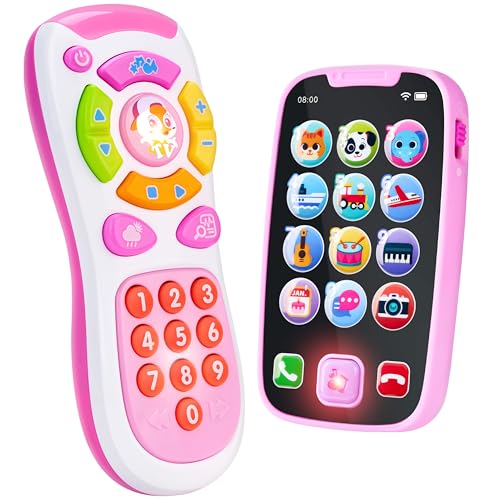 JOYIN Rosa Telefon Baby Spielzeug Handy Ab 1 Jahr, Musikalische Spielzeuge Für Babies, 2 pc Fernbedienung, Kinder Smartphone, Baby Spielzeug ab 6 Monaten,Handy Baby ab 1 Jahr Geschenk Jungen Mädchen JOYIN Rosa Telefon Baby Spielzeug Handy Ab 1 Jahr, Musikalische Spielzeuge Für Babies, 2 pc Fernbedienung, Kinder Smartphone, Baby Spielzeug ab 6 Monaten,Handy Baby ab 1 Jahr Geschenk Jungen Mädchen von JOYIN