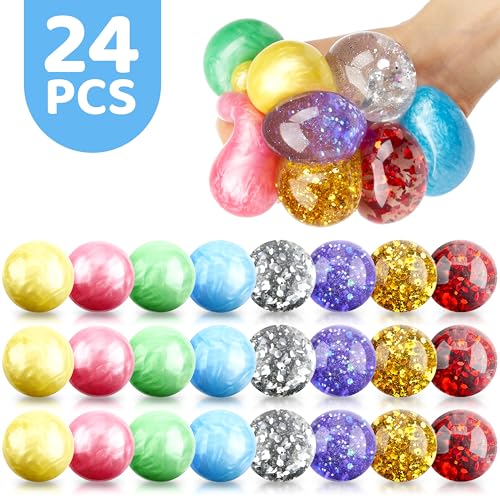 JOYIN 24 Stück Sensorische Stressbälle zum Drücken, Squishy Knautschbälle für Erwachsene & Kinder mit Autismus, Anti-Stress-Spielzeug zur Beruhigung - Für Geburtstagsfeiern JOYIN 24 Stück Sensorische Stressbälle zum Drücken, Squishy Knautschbälle für Erwachsene & Kinder mit Autismus, Anti-Stress-Spielzeug zur Beruhigung - Für Geburtstagsfeiern von JOYIN