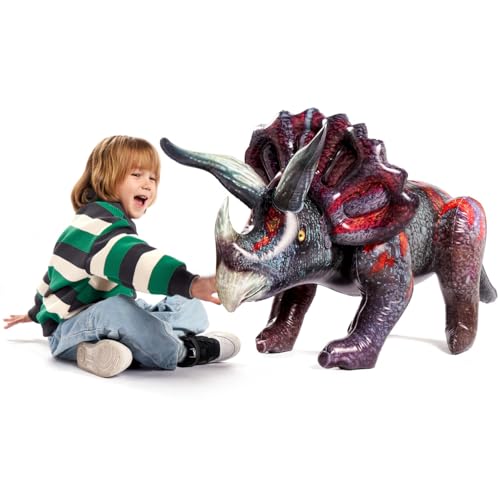 JOYIN Triceratops Aufblasbares Dinosaurier-Spielzeug für Pool-Party, Dekoration, Geburtstagsparty, Geschenk, Kinder und Erwachsene von JOYIN
