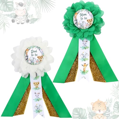 JOYMEMO Grüner Dschungel Babyparty-Dekorationen – Grüne Safari, werdende werdende Vater, Weißblech-Anstecknadeln für Dschungeltiere, Babyparty, Partyzubehör, Safari, Gender Reveal Supplies JOYMEMO Grüner Dschungel Babyparty-Dekorationen – Grüne Safari, werdende werdende Vater, Weißblech-Anstecknadeln für Dschungeltiere, Babyparty, Partyzubehör, Safari, Gender Reveal Supplies von JOYMEMO