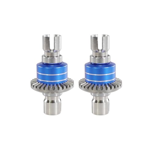 JOYSOG 30T Metall Differentialteile für Mjx Hyper Go 1/16 16207 16208 16209 16210 H16 H16PL M162 H16V3 H16BM 1/14 14301 14302 14303 RC Differential Montierter Ersatz (blau) *2 von JOYSOG