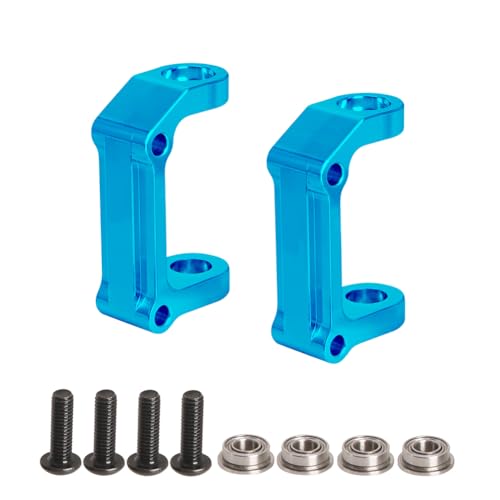 JOYSOG Aluminium-C-Sitznaben für Tamiya 1/10 Fighter NXGEN DT-04 RC Lenkrollen, C-Hubs, Upgrade-Teile (blau) von JOYSOG