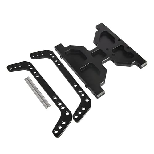 JOYSOG Aluminium Chassis Armors Anti-Kollisionsschutz Skid Plate für 1/10 Axial Capra 1.9 UTB RC Chassis Skid Plate Upgrade Kits (Schwarz) von JOYSOG