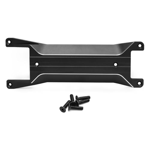 JOYSOG Aluminium Chassis Bottom Plate for Traxxas Mini Maxx RC Lower Chassis Protection Guard Skid Cover Plate (Black) von JOYSOG