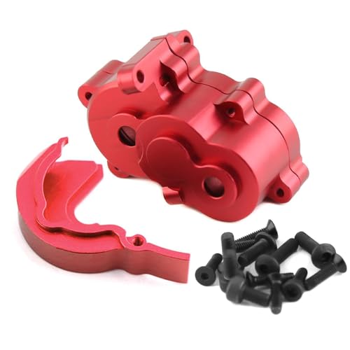 JOYSOG Aluminium-Getriebegehäuse für Traxxas 1/16 Summit E-Revo Slash RC Center Getriebegehäuse Teile (rot) von JOYSOG