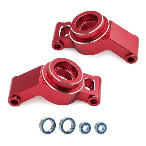 JOYSOG Aluminium Hinterachsattel für Traxxas Mini Maxx/Mini XRT RC Auto Hinterachsträger mit Lagern Montageteile (Rot) von JOYSOG