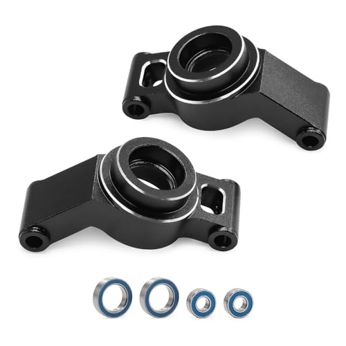 JOYSOG Aluminium Hinterachse Sitz für Traxxas Mini Maxx/Mini XRT RC Auto Hinterachsträger mit Lagern Montageteile (Schwarz) von JOYSOG