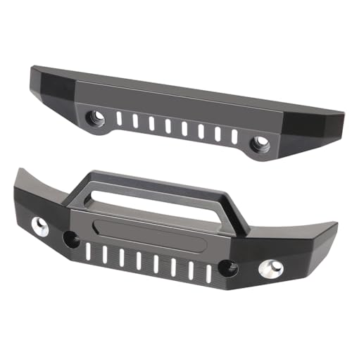 JOYSOG Aluminium RC Auto Stoßstange für Traxxas Mini Maxx Anti-Kollision Front/Hinten Stoßstange Schutzbügel Upgrade Zubehör (Front- & Heckstoßstange) von JOYSOG