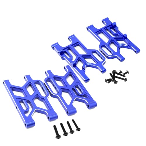 JOYSOG Aluminium-Schwingenarm vorne/hinten für Arrma 1/8 Mojave 4X4 4S BLX RC Schwingenarm/Aufhängungsarme, Upgrade-Teile (Schwinge vorne und hinten und blau) von JOYSOG