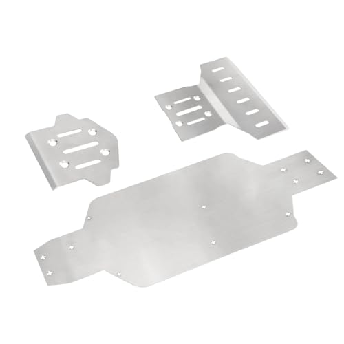 JOYSOG Edelstahl Chassis Guard für MJX Hyper Go 7303 1/7 4WD RC Vorderachse & Hinterachse Chassis Schutzplatte Skid Plate JOYSOG Edelstahl Chassis Guard für MJX Hyper Go 7303 1/7 4WD RC Vorderachse & Hinterachse Chassis Schutzplatte Skid Plate von JOYSOG