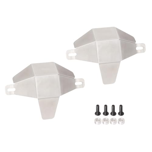 JOYSOG Edelstahl-Chassis-Schutzplatte für Axial 1/8 AXP8 Gilamon RC Chassis Armor Guard Skid Plate Upgrades (Vorder- und Hinterachsschutz) von JOYSOG