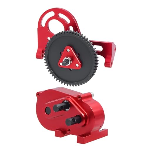 JOYSOG LCG Getriebe Getriebe 30% Overdrive Getriebe für 1/10 SCX10 I II 90046 Capra TRX4 RC Crawler Auto Upgrade Teile (Rot) von JOYSOG