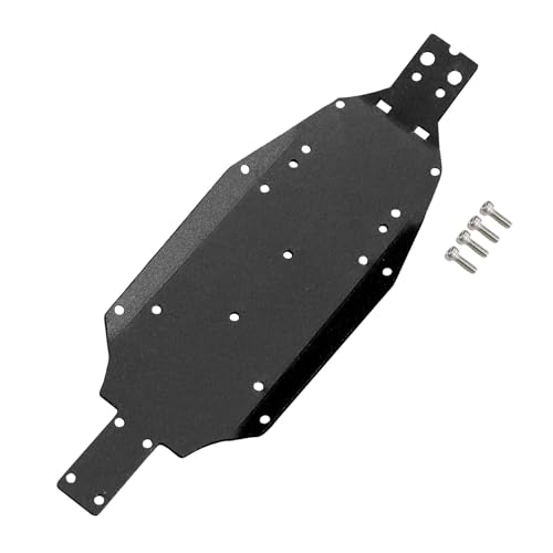 JOYSOG Metal Chassis Guard Skid Plate for Losi 1/24 Micro-B 2WD Buggy RTR-LOS00007 Chassis Armor Guard Protector (Black) von JOYSOG