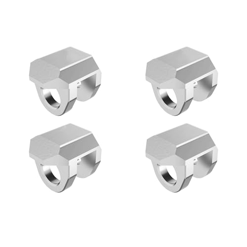 JOYSOG Metal Shock Cap for Arrma 1/18 Granite Grom/ 1/14 Typhon Grom/ 1/16 Mojave Grom RC Anti-Kollisionsschutz Absorberkappen (Silber) von JOYSOG