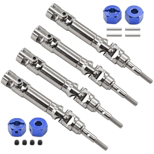 JOYSOG Metall Antriebswelle Montage für Traxxas Mini Maxx RC Vorne Hinten CVD Antriebswelle mit Adapterteilen (Blau) von JOYSOG