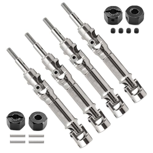 JOYSOG Metall Antriebswelle Montage für Traxxas Mini Maxx RC Vorne Hinten CVD Antriebswelle mit Adapterteilen (Schwarz) von JOYSOG
