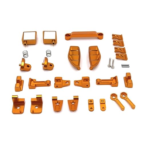 JOYSOG Metallteile für MJX Hyper Go 1/12 H12Y H12Y+ RC Car Body Shell Anti-Kollision Dekoratives Zubehör (Gold) von JOYSOG