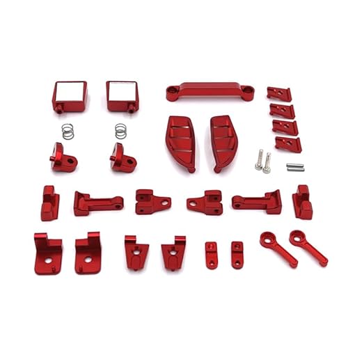 JOYSOG Metallteile für MJX Hyper Go 1/12 H12Y H12Y+ RC Car Body Shell Anti-Kollision Dekoratives Zubehör (Rot) von JOYSOG