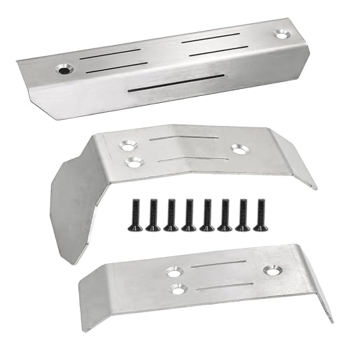 JOYSOG Mini Maxx Chassis Armor, Edelstahl Front Center Rear Skid Plate for Traxxas Mini Maxx RC Protector Guard Upgrades von JOYSOG