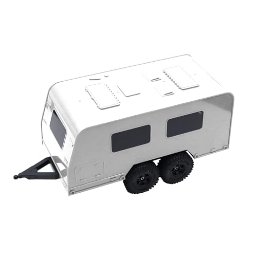 JOYSOG RC Anhänger mit Karosserie Schale für Traxxas 1/18 TRX4M RC Auto Reise Camper Trailer Builder Kit (Weiß) von JOYSOG
