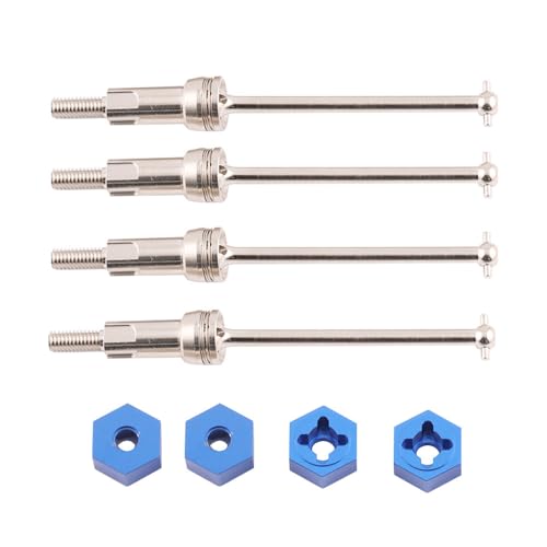 JOYSOG RC CVD-Antriebswelle für ARRMA 1/18 Granit Grom Metall vorne und hinten Antriebswellen, Upgrade-Teile (Silber), 4 Stück von JOYSOG