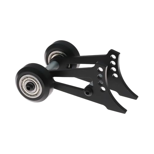 JOYSOG RC Car Head-Up-Rad für Tamiya CW-01 Lunchbox/Midnight Pumpkin Aluminium verstellbare Wheelie Bar Teil (Dual & Black) von JOYSOG