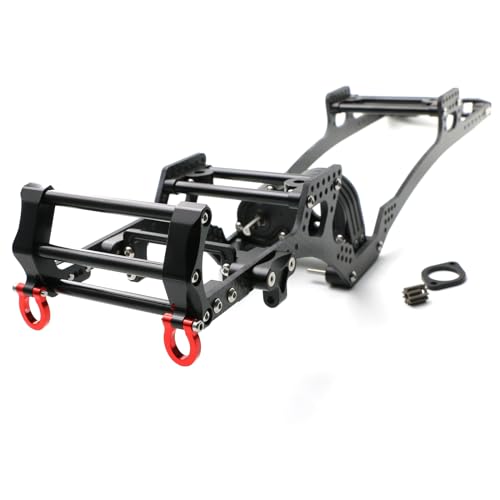 JOYSOG RC Chassis Rahmen, Kohlefaser LCG Chassis Rahmen Schienen Kit für 1/10 SCX10 RC Crawler Upgrade Teile (Schwarz) von JOYSOG
