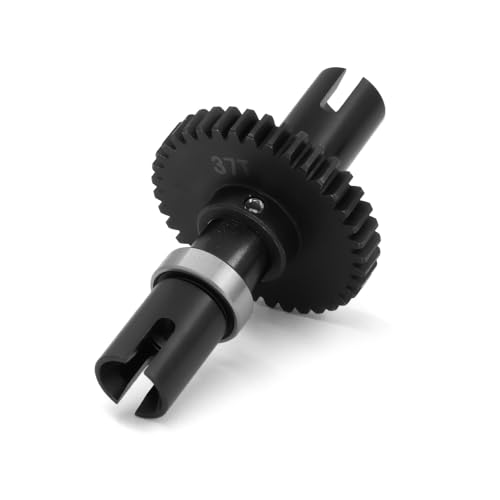 JOYSOG RC Differentialgetriebe Slipper Teil für ARRMA 1/7 6s Infraction Typhon Metall Center Differential to Straight Shaft Assembly (37T & Black) von JOYSOG
