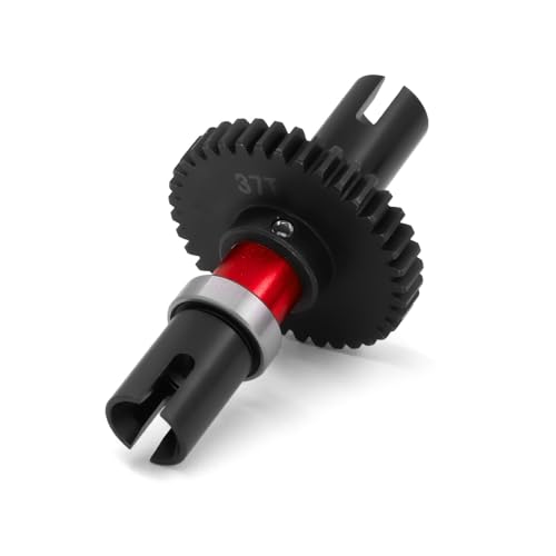 JOYSOG RC Differentialgetriebe Slipper Teil für ARRMA 1/7 6s Infraction Typhon Metall Center Differential zu gerader Welle Montage (37T & Rot) von JOYSOG