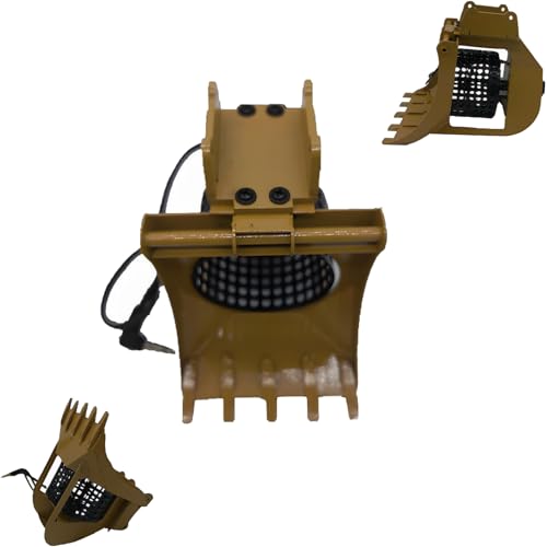 JOYSOG RC Eimer für Huina 1580/1592/1593/1594 Metall Simulation Graben Eimer Elektrisch Drehsieb Eimer Zubehör von JOYSOG