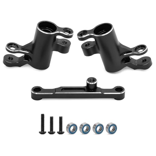 JOYSOG RC Lenkset für Traxxas Mini Maxx/Mini XRT RC Aluminium Lenkeinheit mit Lagerteilen (Schwarz) von JOYSOG
