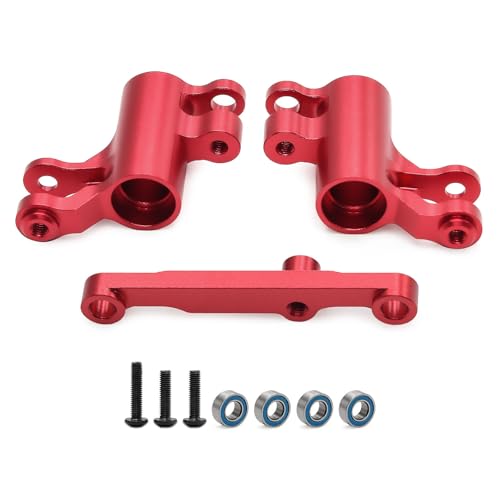 JOYSOG RC Lenkset für Traxxas Mini Maxx/Mini XRT RC Aluminium Lenkeinheit mit Lagerteilen (rot) von JOYSOG