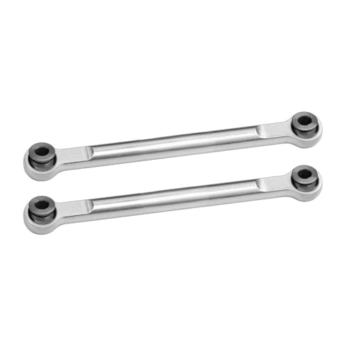 JOYSOG RC Lenkstange, Aluminiumlegierung Frontlenkstange Kit für TRAXXAS Mini MAXX RC Monster Truck Link Pull Rod Upgrade-Teile (Silber) von JOYSOG