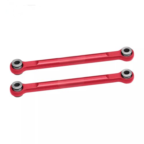 JOYSOG RC Lenkstange, Aluminiumlegierung Frontlenkstange Kit für TRAXXAS Mini MAXX RC Monster Truck Link Pull Rod Upgrade-Teile (rot) von JOYSOG
