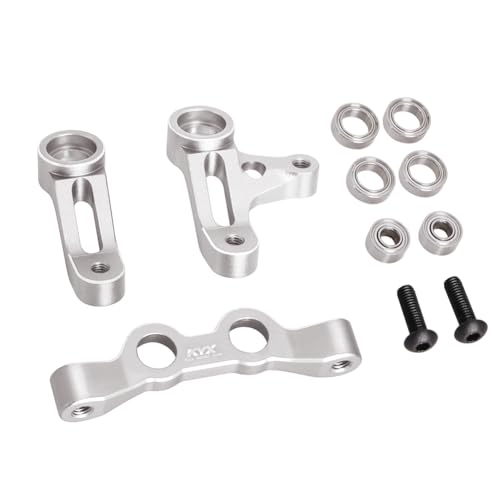JOYSOG RC Steering Mount for Tamiya 1/10 VX-02RS Pro Aluminum Steering Fixed Holder Bracket Upgrade Parts (Silver) von JOYSOG