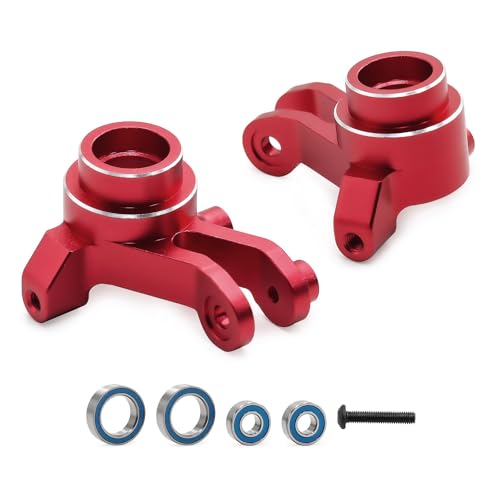 JOYSOG RC Vorderlenkbecher für TRAXXAS MINI MAXX Monster Truck-107154-1 Aluminium Vorderlenkknöchel Montage (rot) von JOYSOG