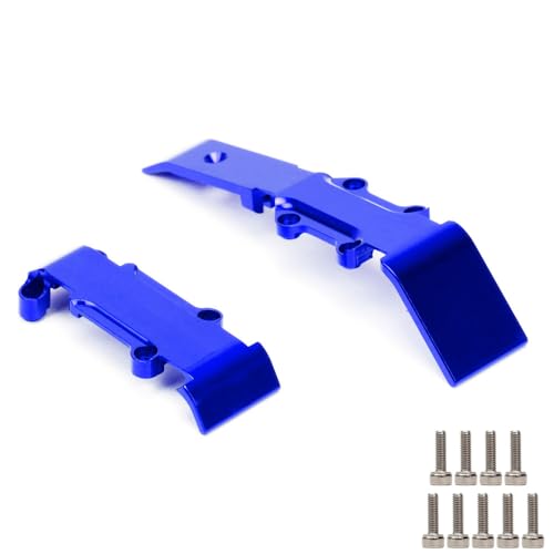 JOYSOG Skidplate Set aus Aluminiumlegierung für 1/16 e-revo VXL 71076 1/16 e-revo 71054 1/16 Slash 4WD 70054 Mini 1/16 1/16 Summit 72054 Skid Plate Upgrades Parts (blau) von JOYSOG